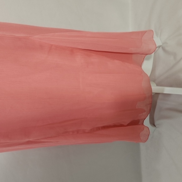 New York City Design Co Skirt Pink Lined Pleat Elastic Waist Chiffon SZ 5X Flowy - Picture 9 of 12